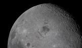 The Moon, with its Orienale basin prominent at center, is photographed by the Artemis II crew