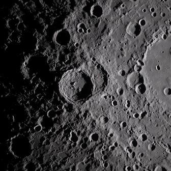 A view of the Moon, photographed through the Orion spacecraft window