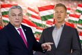 Maďarský premiér Viktor Orbán (FIDESZ) a jeho vyzyvatel Peter Magyar (TISZA). Koláž Aktuálně.cz.
