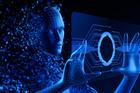 Artificial,Intelligence.,Human,Digital,Avatar,Or,Ai,Agent,Touch,Screen