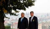 Viktor Orbán a Andrej Babiš v září 2021 v Praze.