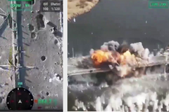 Ukrajinské letectvo zničilo most Konkivskyi přes řeku Konka, který ovládali Rusové. 