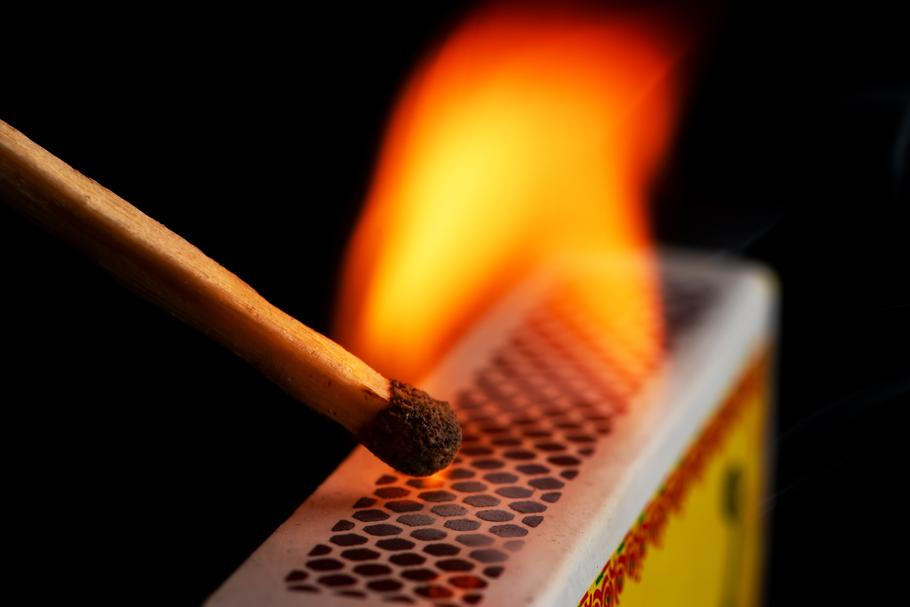 Firing,Point,Safety,Match.,Close-up,View,To,Strike,Matches,For