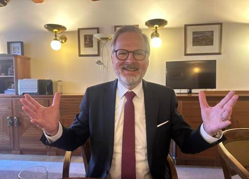 Expremiér Petr Fiala v rozhovoru pro Aktuálně.cz.