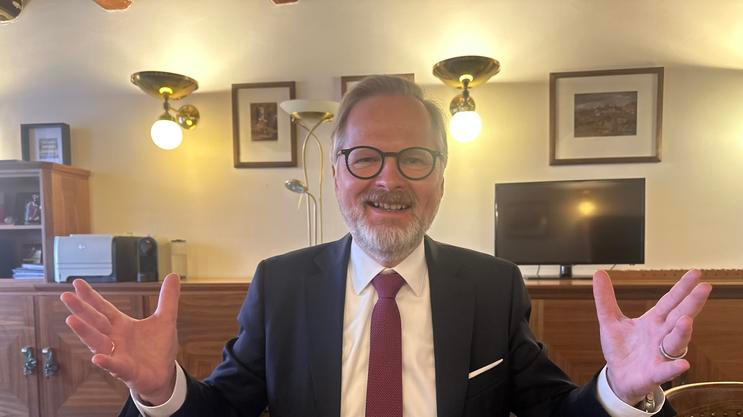 Expremiér Petr Fiala v rozhovoru pro Aktuálně.cz.