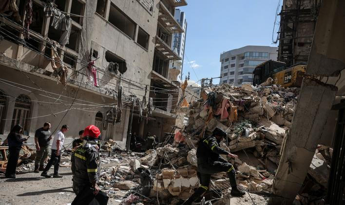 Aftemath of an Israeli strike in Beirut