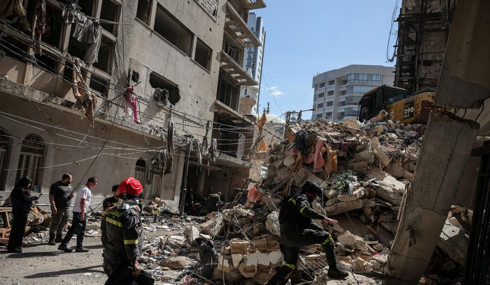 Aftemath of an Israeli strike in Beirut