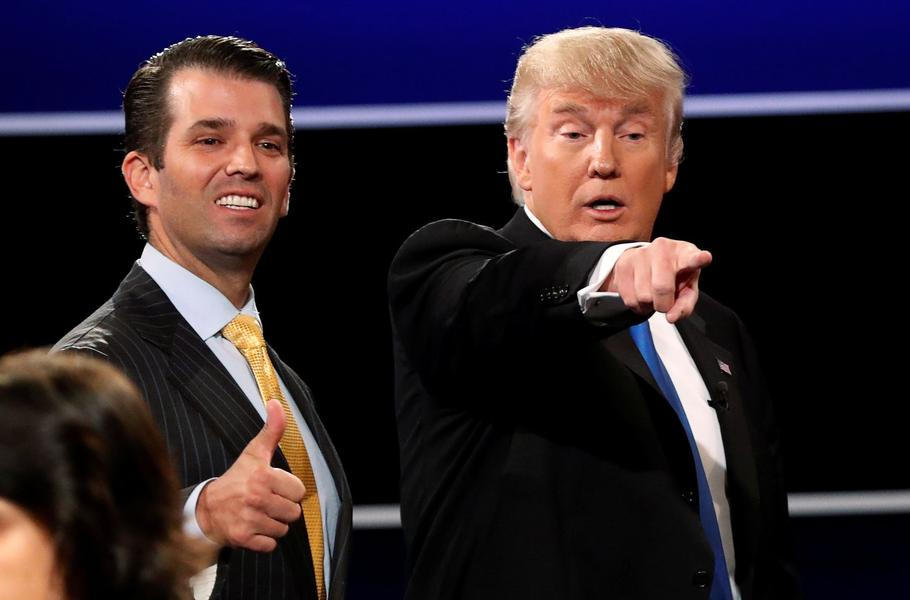 Donald Trump junior se svým otcem