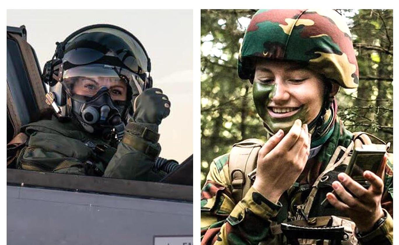 Princezna Viktorie ze Švédska a belgická princezna Elizabeth během vojenského výcviku.