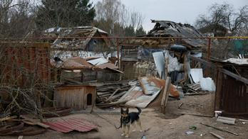 Aftermath of a Russian missile attack in Korosten