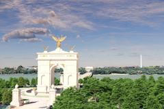 Artist's rendering of U.S. President Donald Trump's proposed 'Independence Arch' near the National Mall in Washington, D.C.