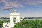 Artist's rendering of U.S. President Donald Trump's proposed 'Independence Arch' near the National Mall in Washington, D.C.