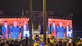 Hovoří Péter Magyar. 12. dubna 2026.