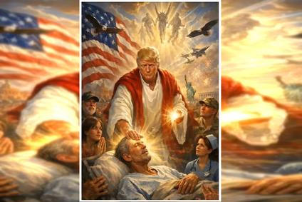 Prezident Trump zveřejnil AI obrázek, na kterém je zobrazen jako Ježíš Kristus.