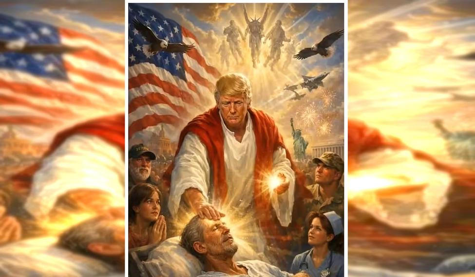 Prezident Trump zveřejnil AI obrázek, na kterém je zobrazen jako Ježíš Kristus.