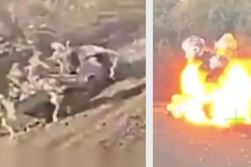 Tuto trasu Rusové nezvolili dobře. Dodávku s municí doslova naservírovali nepříteli