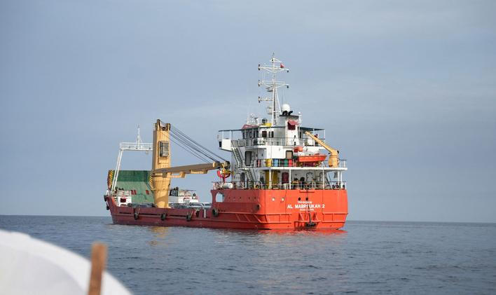 FILE PHOTO: Vessel at the Strait of Hormuz, off the coast of Oman’s Musandam province