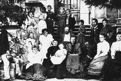 Anton Dvorak with family and friends