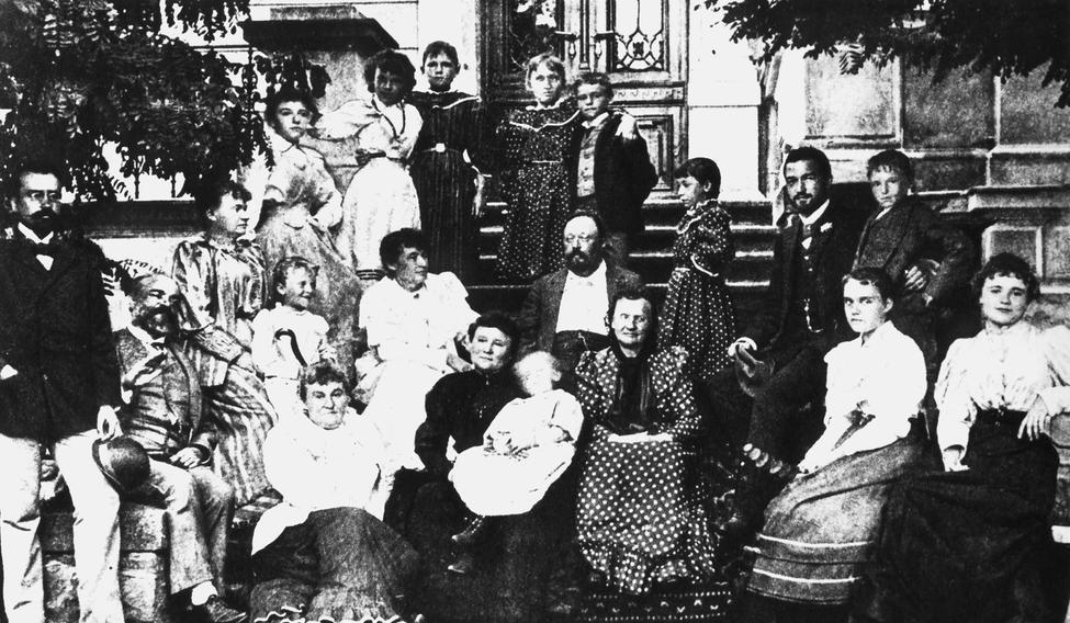 Anton Dvorak with family and friends