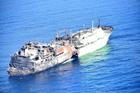 A Russian LNG tanker, Arctic Metagaz, damaged earlier this month and currently adrift without crew, floats in international waters in the Mediterranean Sea between Malta and the Italian islands of Lampedusa and Linosa