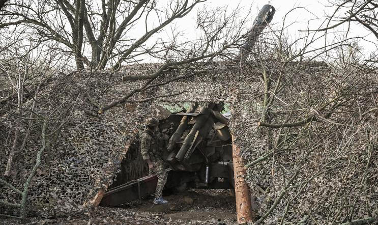 Ukrajinský voják v Záporožské oblasti.