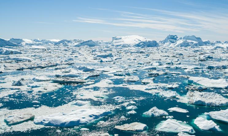 Iceberg,And,Ice,From,Glacier,In,Arctic,Nature,Landscape,On
