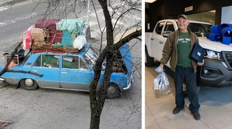 Příběh seniora, který ve starém autě převážel celý svůj život, zaujal veřejnost. Po zveřejnění videa mu podnikatel daroval nové auto.