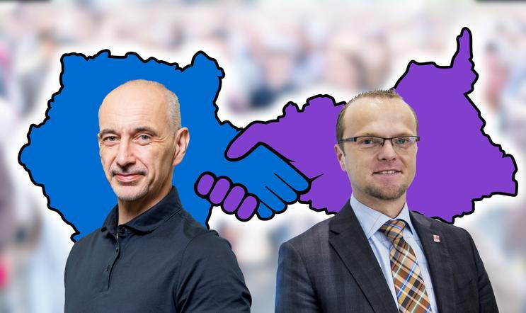 Potenciál ohlášeného spojenectví dvou hejtmanů - Martina Kuby (vlevo) z Jihočeského kraje a Martina Netolického z Pardubicka - otestují už letos na podzim komunální volby, shodují se politologové oslovení Aktuálně.cz. 