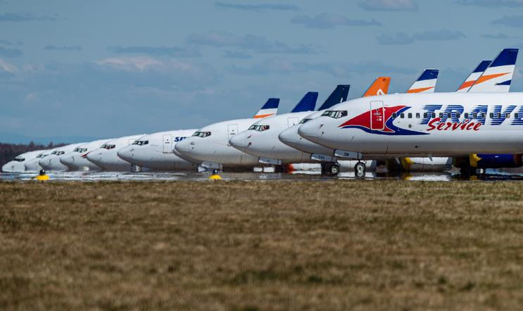 Ruzyně, letadlo, aerolinky, zrušené lety.