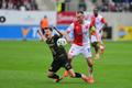 Jan Bořil a Adam Vlkanova v zápase Hradec - Slavia
