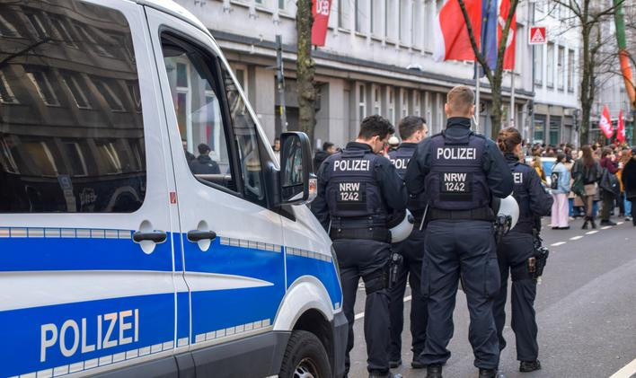 D?sseldorf,,Germany.,Mar9,2024.,The,North,Rhine-westphalia,(nrw),State,Police,(polizei)on