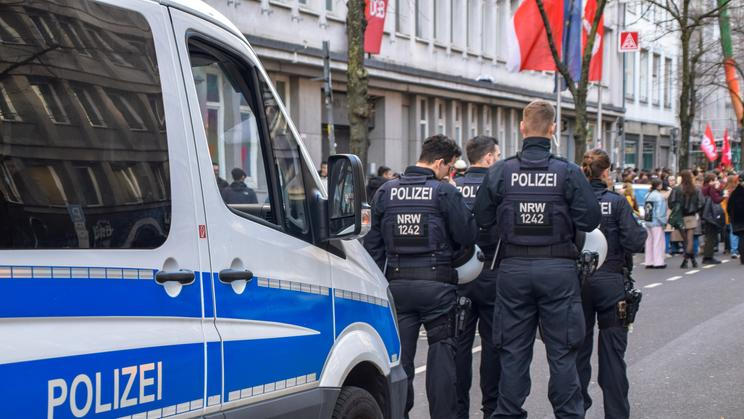 D?sseldorf,,Germany.,Mar9,2024.,The,North,Rhine-westphalia,(nrw),State,Police,(polizei)on