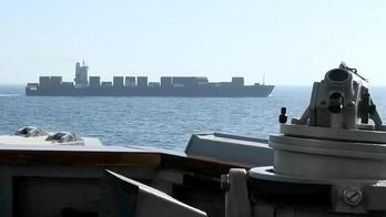 Iranian-flagged cargo ship M/V Touska as USS Spruance conducts its interception in a location given as the north Arabian Sea