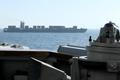 Iranian-flagged cargo ship M/V Touska as USS Spruance conducts its interception in a location given as the north Arabian Sea