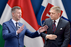 Koláž: Robert Fico a Peter Magyar