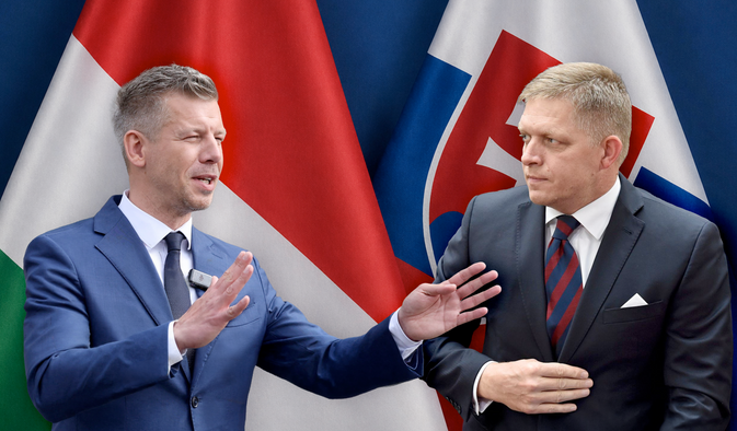 Koláž: Robert Fico a Peter Magyar