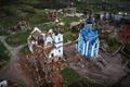 Aerial,View,Of,Destroyed,Village,Bohorodychne,,Donetsk,Region,,Ukraine.,Ruins