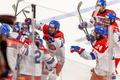 Bratislava, Slovakia, 22. April 2026. Pictured Team Czechia celebrating after IIHF U18 Men’s World Championship 2026, Czechia v USA. Credit: Dominika Kortvelyesiova/Alamy Live News