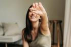 Happy,Healthy,Woman,Recommending,Omega,3,Fish,Oil,And,Holding