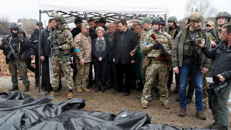 buča ukrajina heger von der leyenová borrell invaze rusko