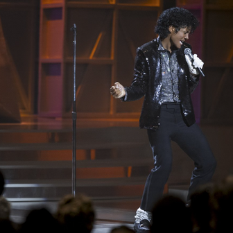 Jaafar Jackson jako Michael Jackson ve filmu Michael.