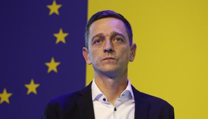 Jan Grolich po zvolení novým předsedou KDU-ČSL, kdy mu delegáti splnili všechno, co mu - obrazně řečeno - viděli na očích.