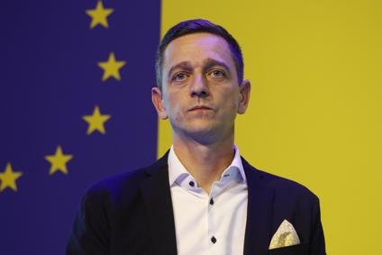 Jan Grolich po zvolení novým předsedou KDU-ČSL, kdy mu delegáti splnili všechno, co mu - obrazně řečeno - viděli na očích.