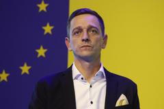 Jan Grolich po zvolení novým předsedou KDU-ČSL, kdy mu delegáti splnili všechno, co mu - obrazně řečeno - viděli na očích.