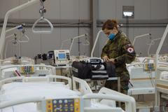 Covid-19, covid, koronavirus, korona, armáda, voják, polní nemocnice, LetňanyPraha, 22.10. 2020, HN - Lukáš Bíba