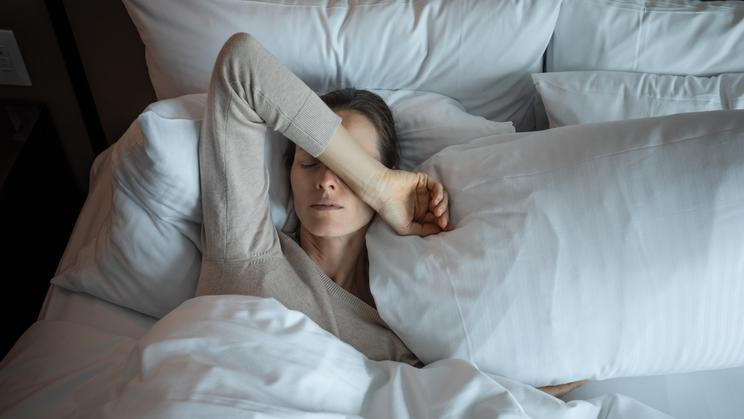 Young,Woman,Waking,Up,In,The,Morning,Feeling,Tired,Suffering