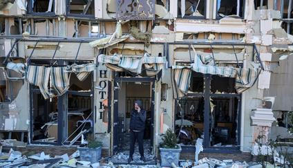 Aftermath of a Russian drone attack in Odesa