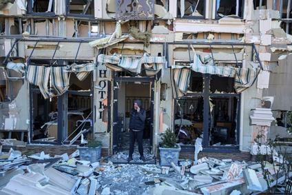 Aftermath of a Russian drone attack in Odesa