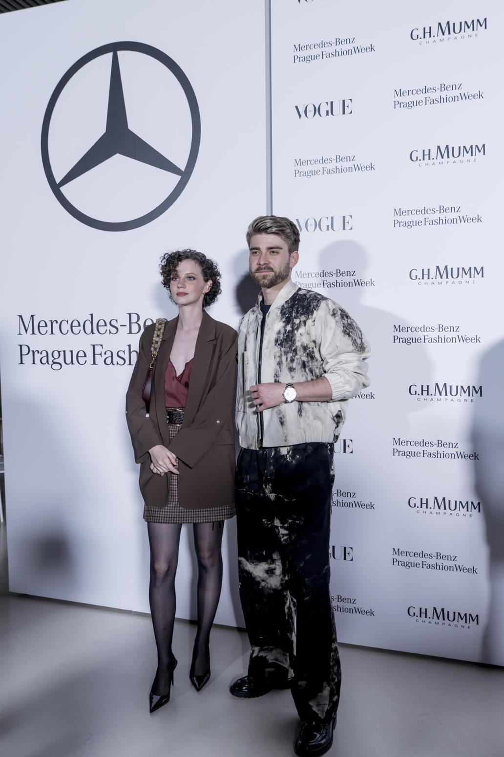 Darija Pavlovičová a Marek Lambora Mercedes-Benz Prague Fashion Week