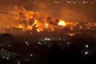 FILE PHOTO: Fire and smoke rise at Tuapse oil refinery near Tuapse port